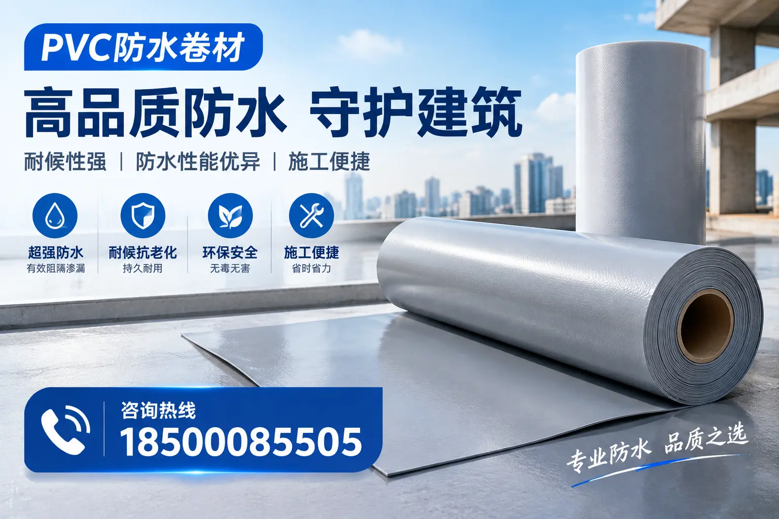 PVC防水卷材的防水效果评测，适合茂名的科学依据